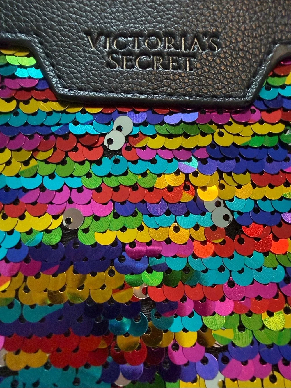 Rainbow Pride Sequin cosmetic bag Clutch victoria’s Secret festival parade Y2K